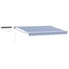 vidaXL Electric Retractable Awning Blue and White 3 x 2 m