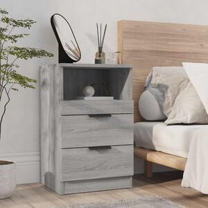 vidaXL Bedside Cabinet Grey Sonoma Engineered Wood