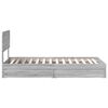 vidaXL Storage Bed with Drawer Grey Sonoma 90 x 200 cm Engineered Wood