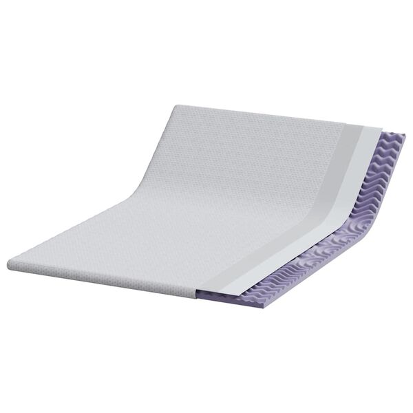 vidaXL Mattress Topper White 140 x 200 x 6 cm Jaquard Fabric