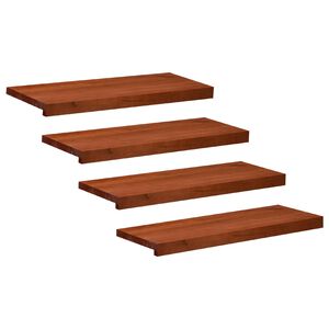 vidaXL Stair Treads 4 pcs 70 x 25 x 2 cm Brown Solid Beech Wood