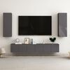 vidaXL 5 Piece TV Cabinet Set High Gloss Grey Engineered Wood
