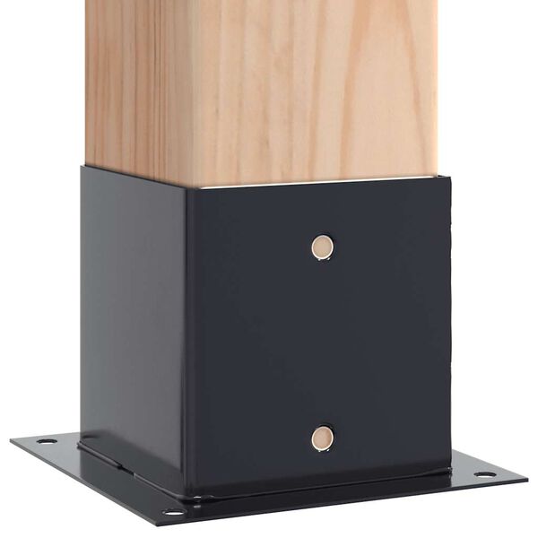 vidaXL Post Bases Square 4 pcs Anthracite 141x141 mm Powder-coated Steel