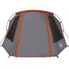 vidaXL Tunnel Tent with Roof Grey and Orange 328 x 228 x 115 cm