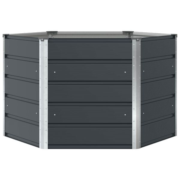 vidaXL Planter Anthracite 129 x 129 x75 cm Steel