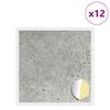 vidaXL Self-adhesive Screw Cover 12 pcs Concrete Grey &Oslash; 20 x 0.5 mm