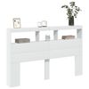 vidaXL Headboard Cabinet with LED White 160x17x102 cm