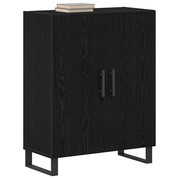 vidaXL Sideboard Black Oak 69.5 x 34 x 90 cm Engineered Wood