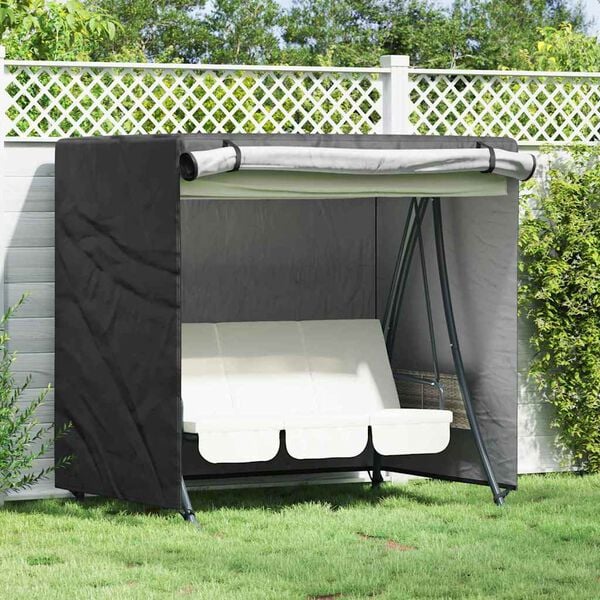 vidaXL Outdoor Swing Cover Black