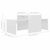 vidaXL Coffee Table Set High Gloss White 100x48x40 cm Engineered Wood