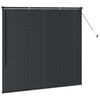 vidaXL Window Blind with Curtains Manual Black Aluminium