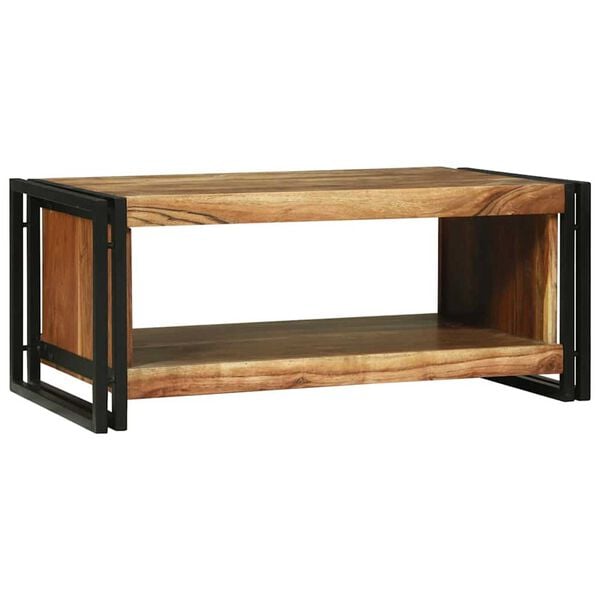 vidaXL Coffee Table Brown 90 x 50 x 38 cm Solid Acacia Wood