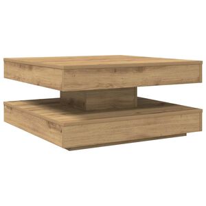 vidaXL Coffee Table 360-Degree Rotatable Artisan Oak 70x70x34,5 cm