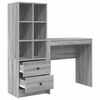 vidaXL Desk with Drawer 2 pcs Grey Sonoma