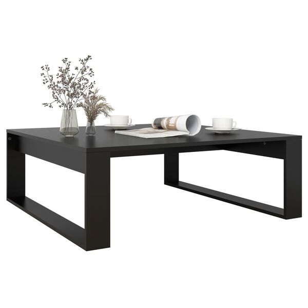 vidaXL Coffee Table Black 100x100x35 cm Engineered Wood