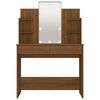 vidaXL Dressing Table with LED Brown Oak 96x40x142 cm