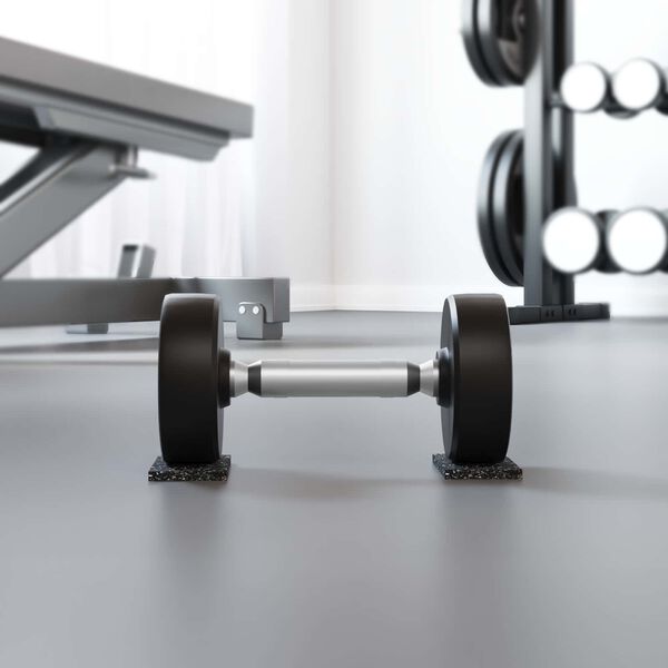 vidaXL Rubber Roller Black Rubber