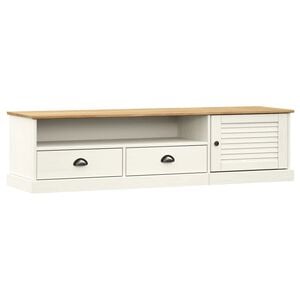 vidaXL TV Cabinet "VIGO" White 156x40x40 cm Solid Wood Pine