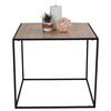 House Nordic Side Table Johanna 50 cm Square Black and Natural