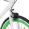 vidaXL Fixed Gear Bike White and Green 700c 59 cm