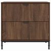 vidaXL Bedside Table Brown oak 63.5 x 36 x 61 cm Engineered wood