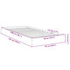 vidaXL Bed Frame without Mattress Brown Oak 90x200 cm Engineered Wood