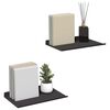vidaXL Floating Shelf 2 pcs Black 30 x 17.5 x 2.5 cm Steel