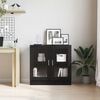 vidaXL Book Cabinet Black Oak 82.5 x 30.5 x 80 cm Engineered Wood