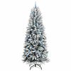 vidaXL Artificial Christmas Tree with 300 LEDs with Stand White 240 cm