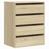 vidaXL Corner Chest of Drawers Sonoma Oak 60x41x76 cm Engineered Wood