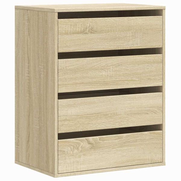 vidaXL Corner Chest of Drawers Sonoma Oak 60x41x76 cm Engineered Wood