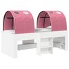 vidaXL Bed with Tunnel 3 pcs White and Pink Engineered Wood