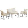 vidaXL Garden Furniture Set 4 pcs Black and Anthracite Poly Rattan