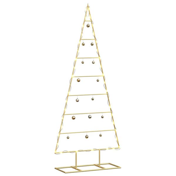 vidaXL Metal Christmas Tree for Decoration Black 125 cm