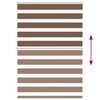 vidaXL Zebra Blind Brown 110x150 cm Fabric Width 105.9 cm Polyester