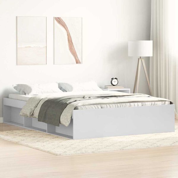 vidaXL Bed Frame without Mattress White 120x190 cm Small Double Small Double