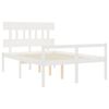 vidaXL Senior Bed without Mattress White 120x200 cm Solid Wood