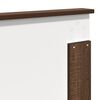 vidaXL Bed Frame with Headboard Brown Oak 120 x 190 cm Solid Pine Wood
