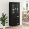 vidaXL Highboard Black Oak 69.5 x 34 x 180 cm Engineered Wood