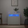 vidaXL Sideboard with LED Lights White 80x35x75 cm