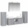 vidaXL Bathroom Furniture Set 6 pcs Grey Sonoma