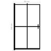 vidaXL Folding Shower Enclosure ESG 80x140 cm Black
