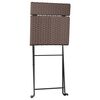 vidaXL Folding Bistro Chairs 4 pcs Brown Poly Rattan and Steel