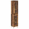 vidaXL Highboard 2 pcs Old Wood Glass