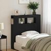 vidaXL LED Headboard Black Oak 100 x 18.5 x 103.5 cm Engineered Wood