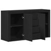 vidaXL Sideboard with Drawer Black 120 x 36 x 69 cm Engineered Wood