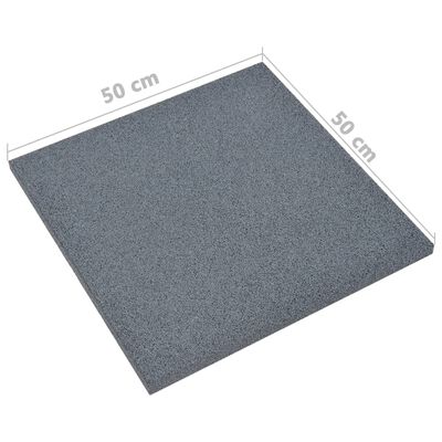 vidaXL Fall Protection Tiles 18 pcs Rubber 50x50x3 cm Grey