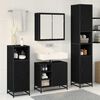 vidaXL Bathroom Furniture Set 4 pcs Black Oak Engineered Wood