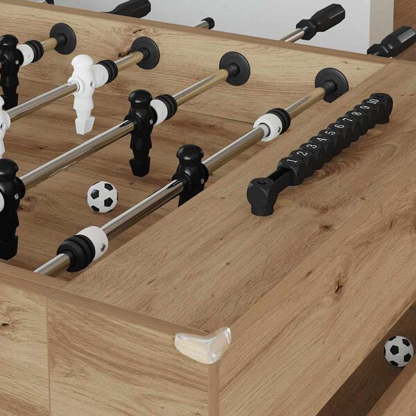 vidaXL Foosball Table Artisan Oak 146.5 x 74 x 85 cm Engineered Wood