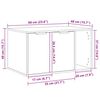 vidaXL Cat Litter Box Enclosure Brown Oak 60x40x40 cm Engineered Wood